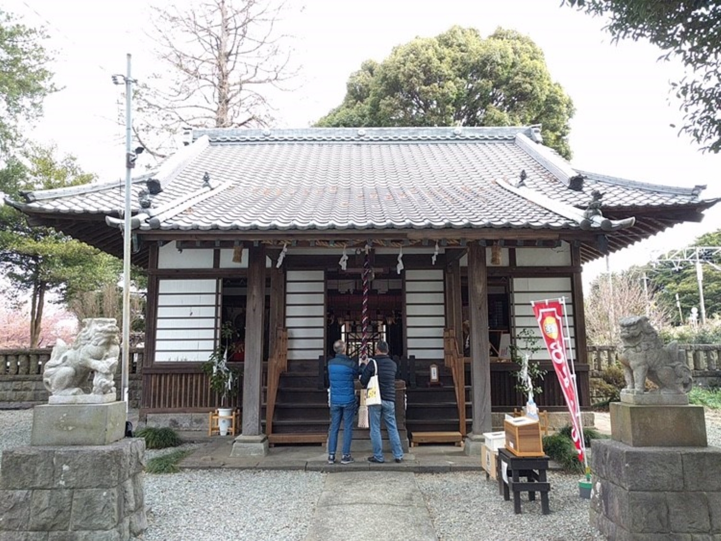 佐野原神社での作業の様子1