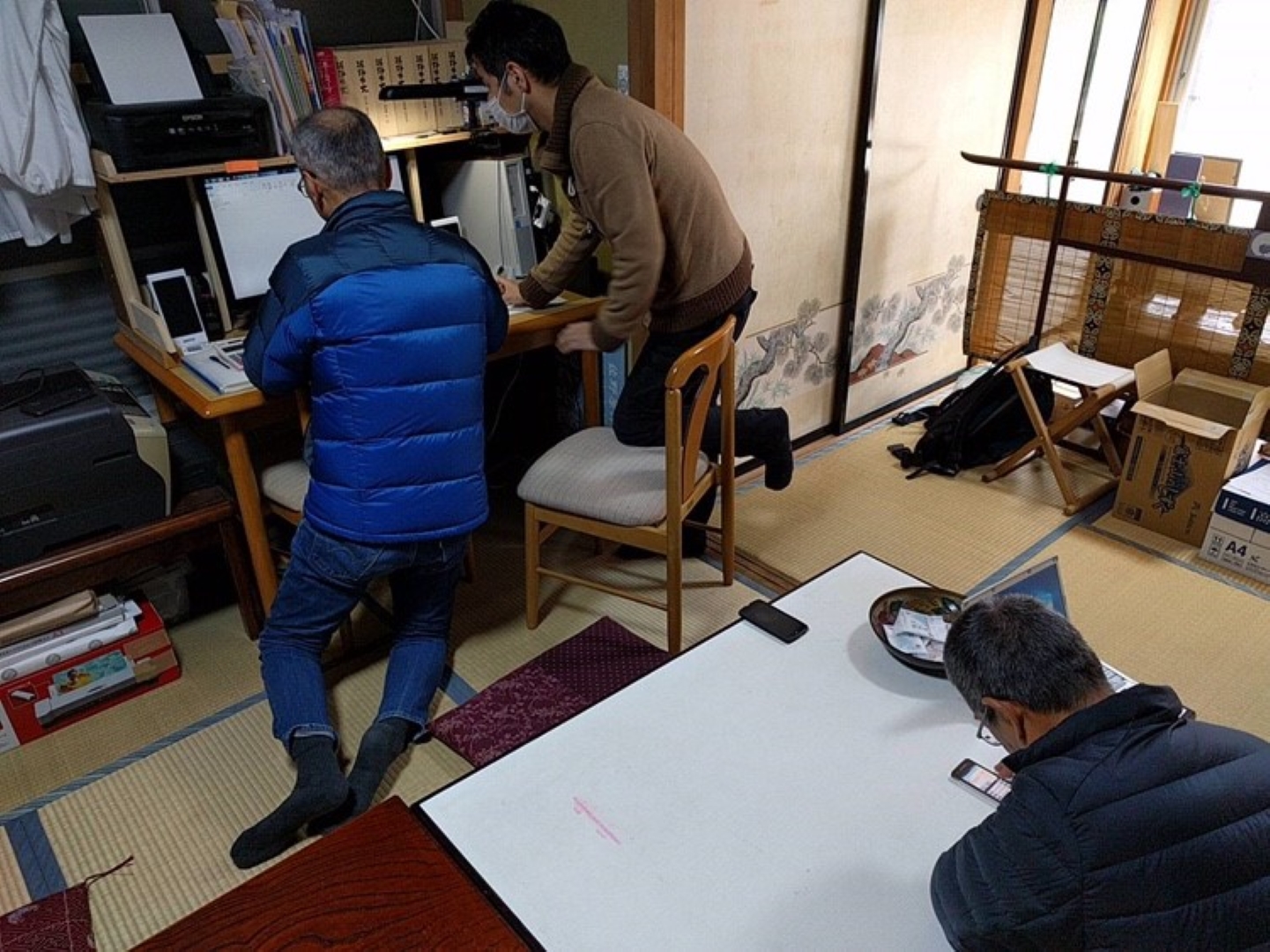 佐野原神社での作業の様子2