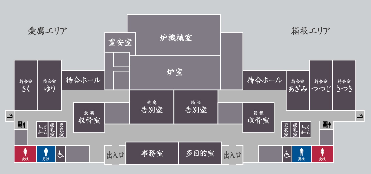 裾野長泉斎苑場内案内図