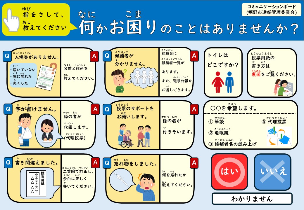 コミュニケーションボード(表面)