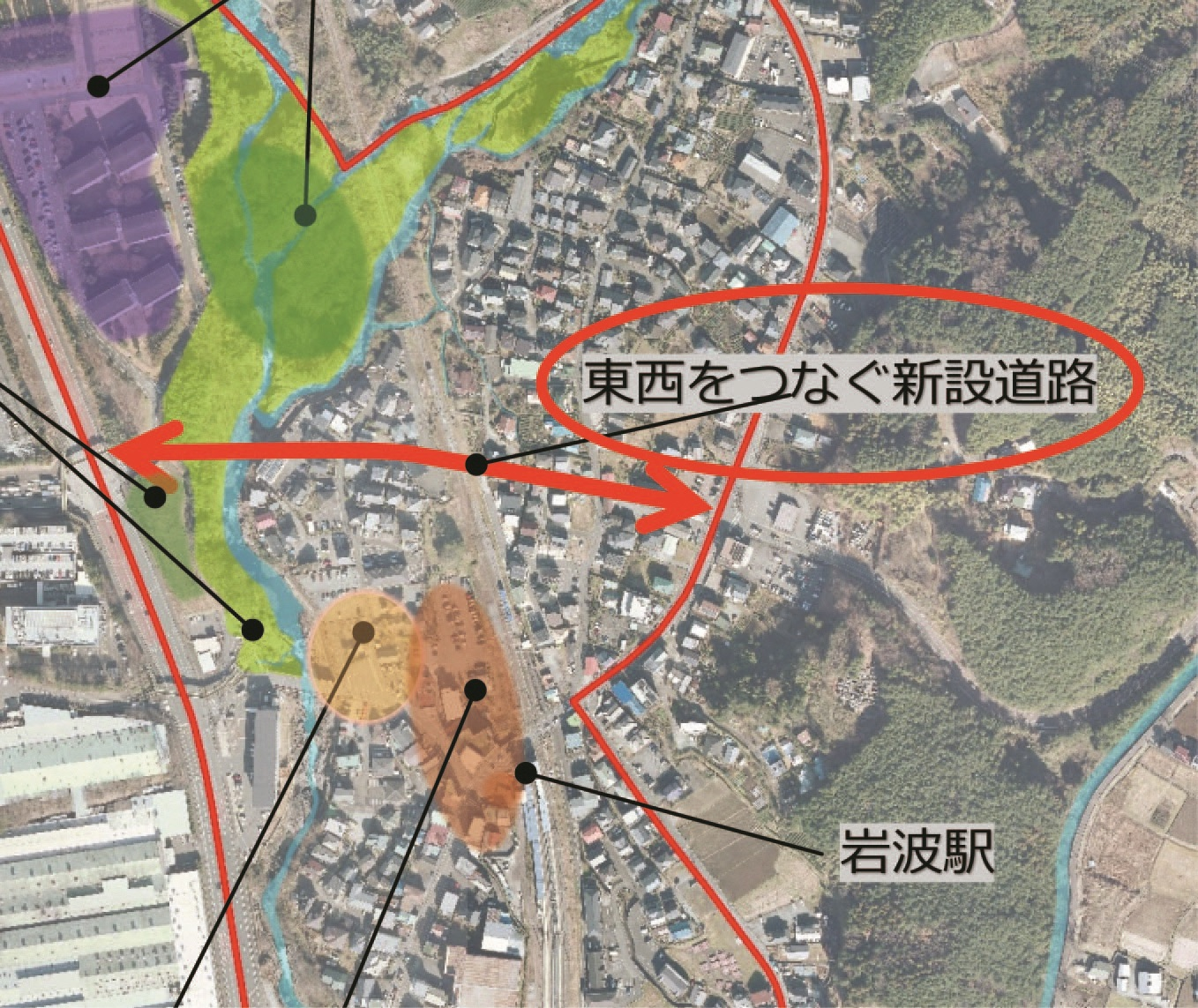 にぎわいの具体化(東西をつなぐ新設道路)