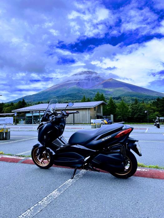 富士山とバイク