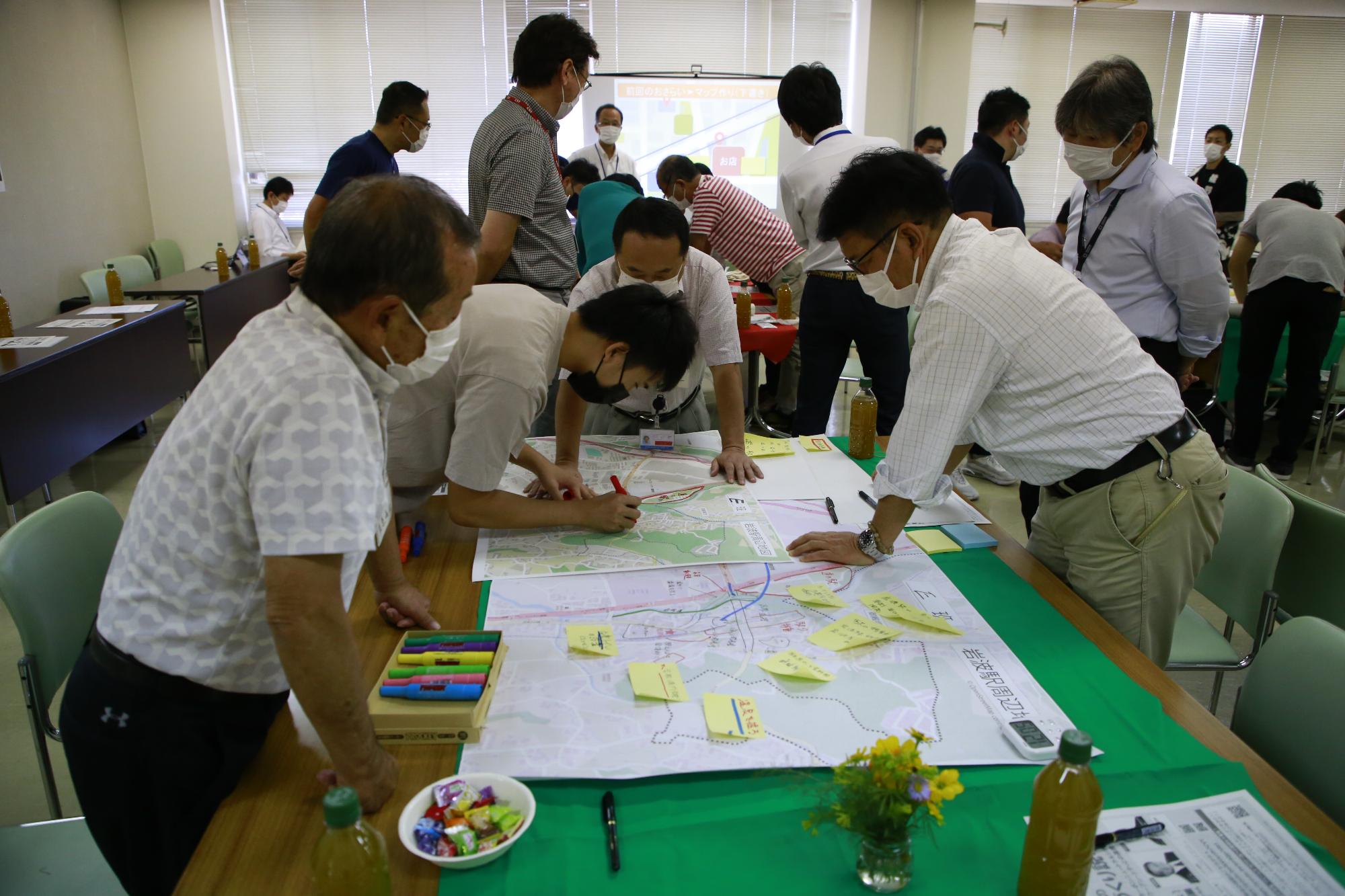 地図の作成風景2枚目