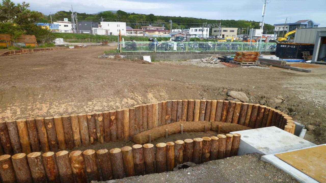 水路工事下流のたまり部の様子
