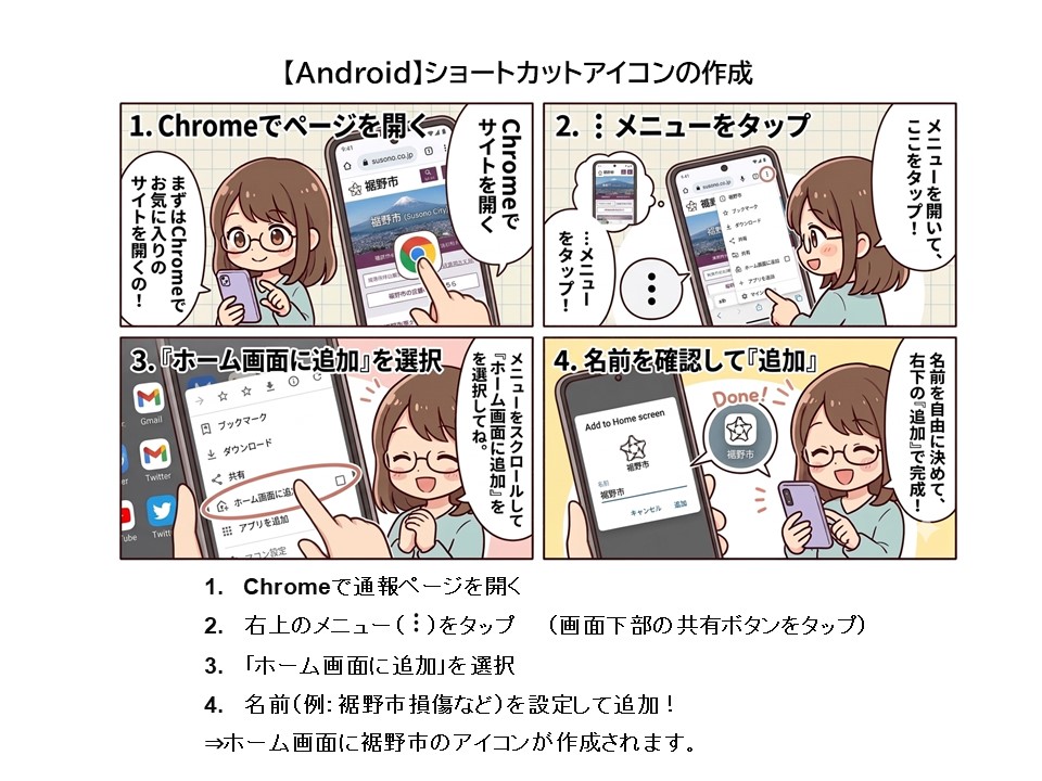 道路や公園の通報